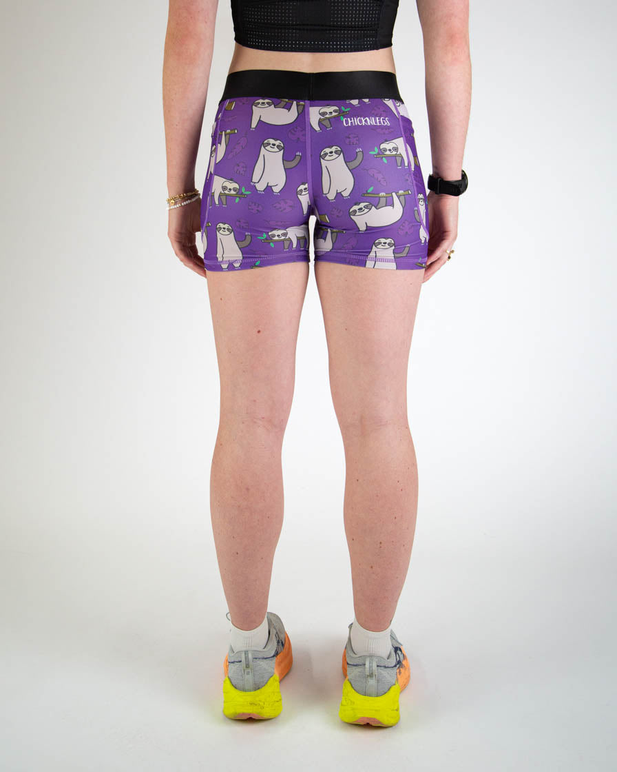 Women's Sloths 3" Compression Shorts