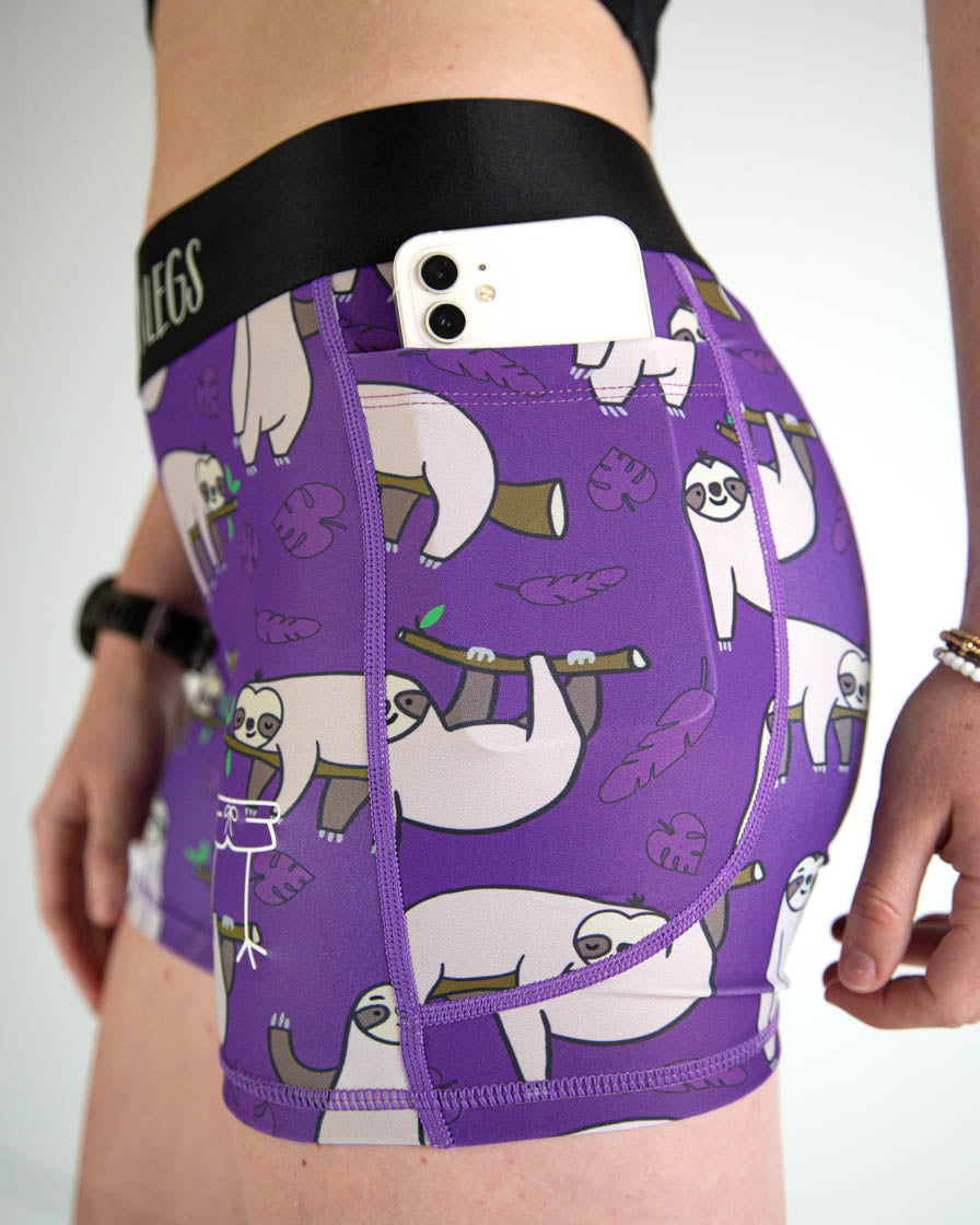 Women's Sloths 3" Compression Shorts