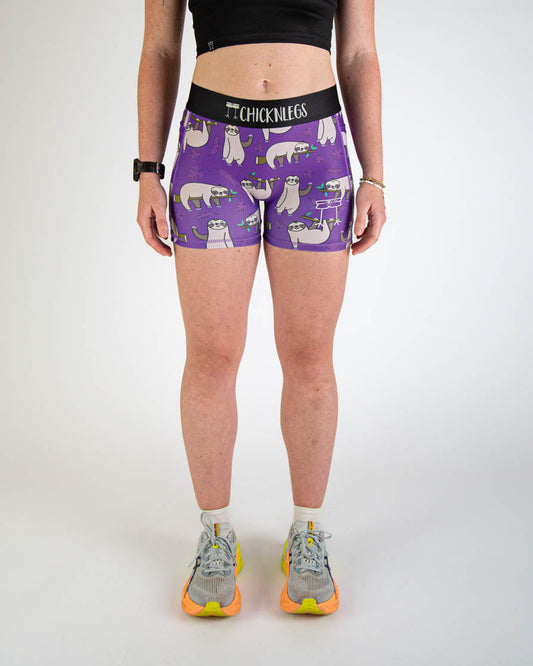 Women's Sloths 3" Compression Shorts