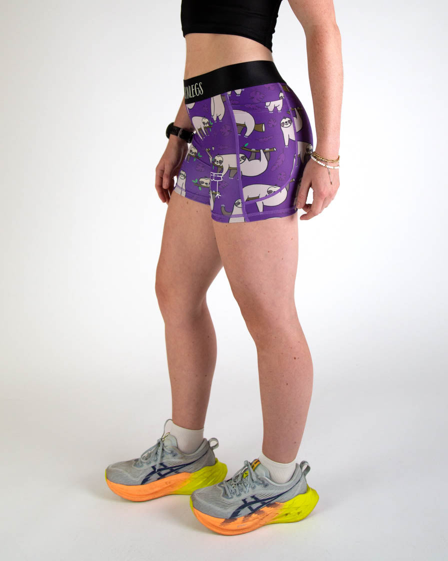 Women's Sloths 3" Compression Shorts
