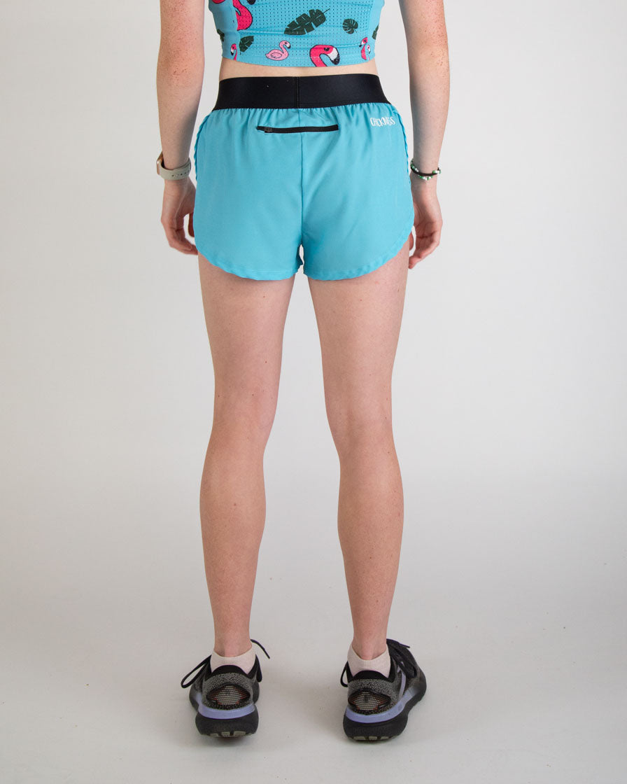 Women's Sky Blue 1.5" Split Shorts