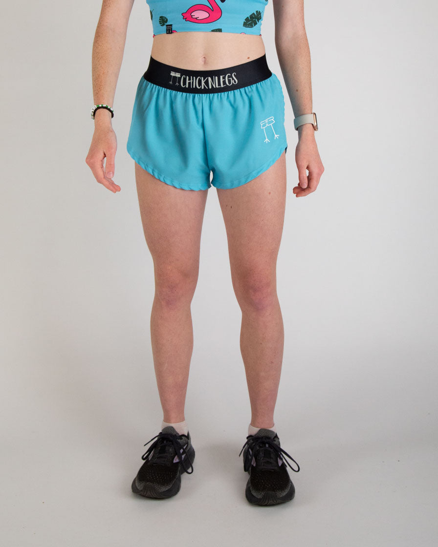 Women's Sky Blue 1.5" Split Shorts