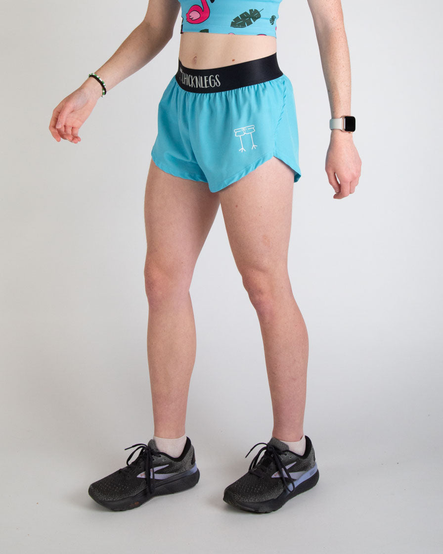 Women's Sky Blue 1.5" Split Shorts