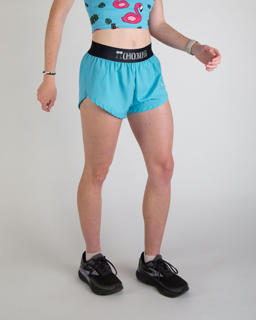 Women's Sky Blue 1.5" Split Shorts