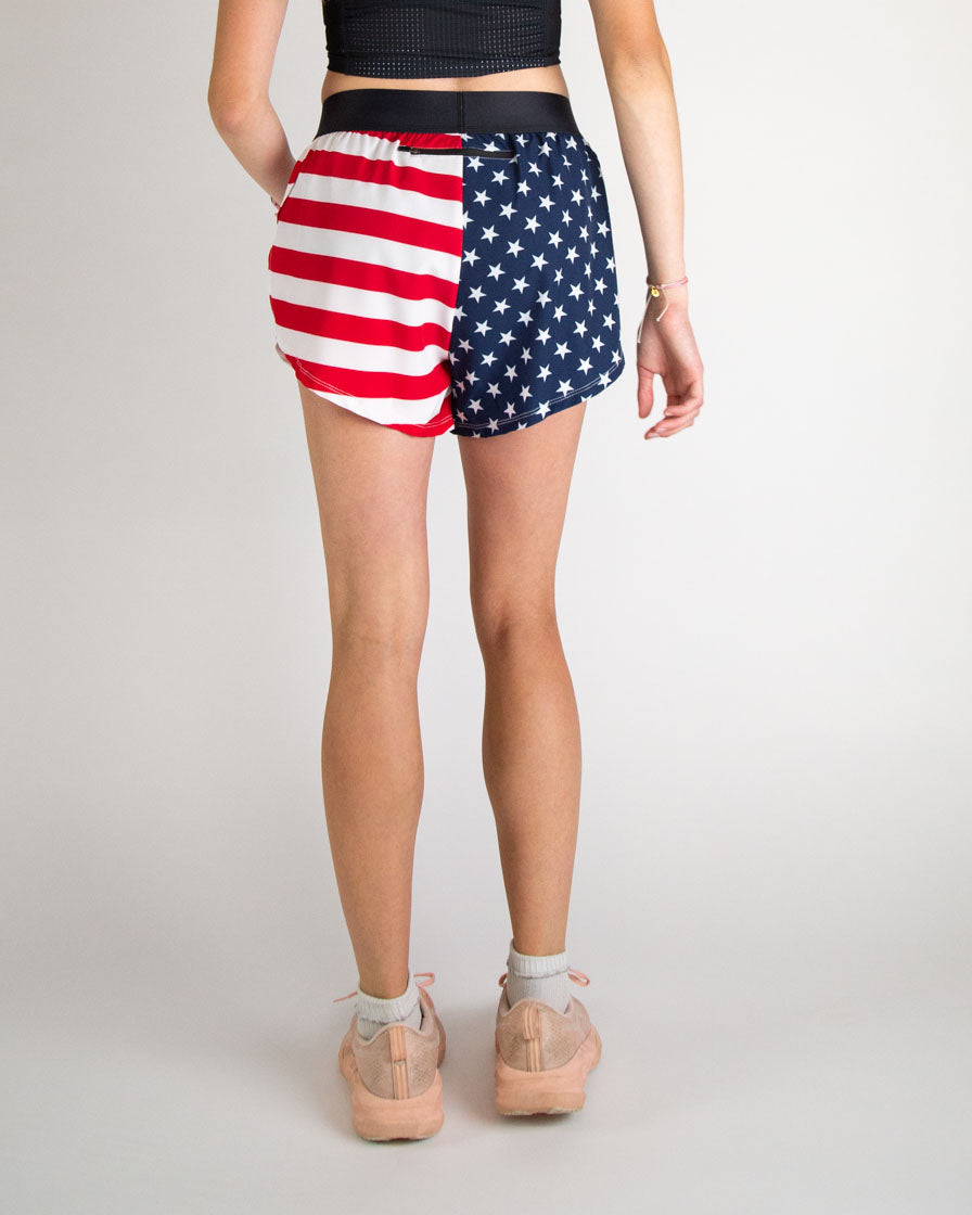 Women's USA 4" Split Shorts