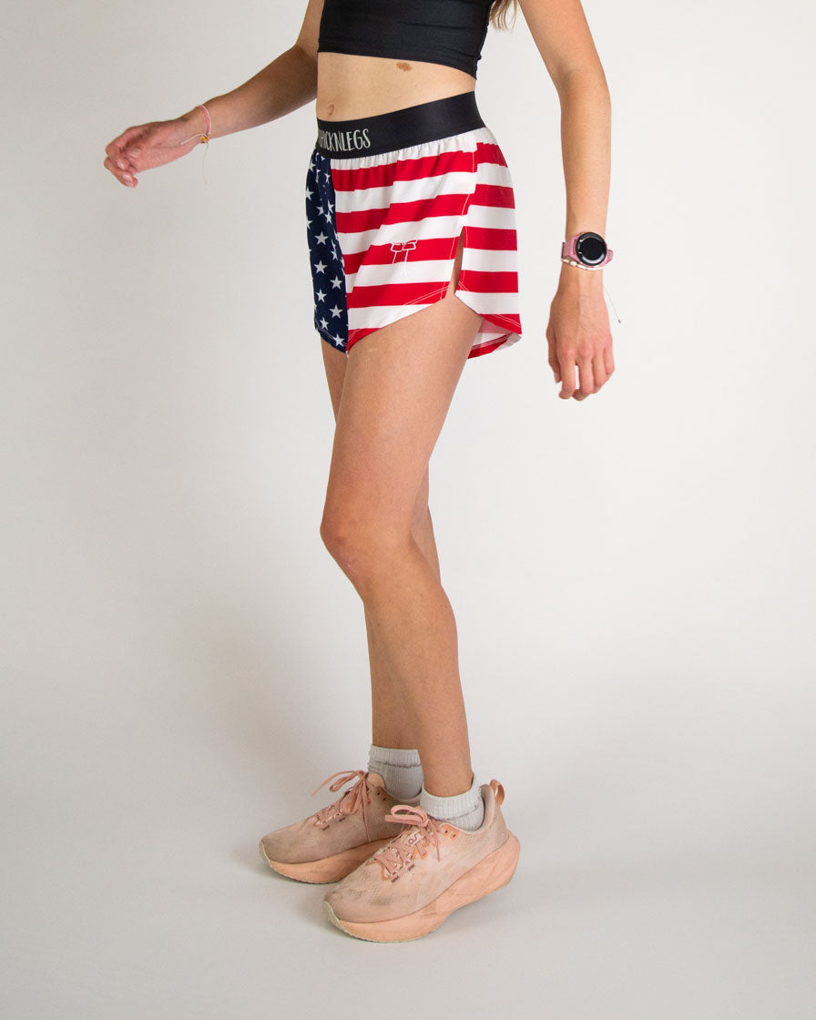 Women's USA 4" Split Shorts