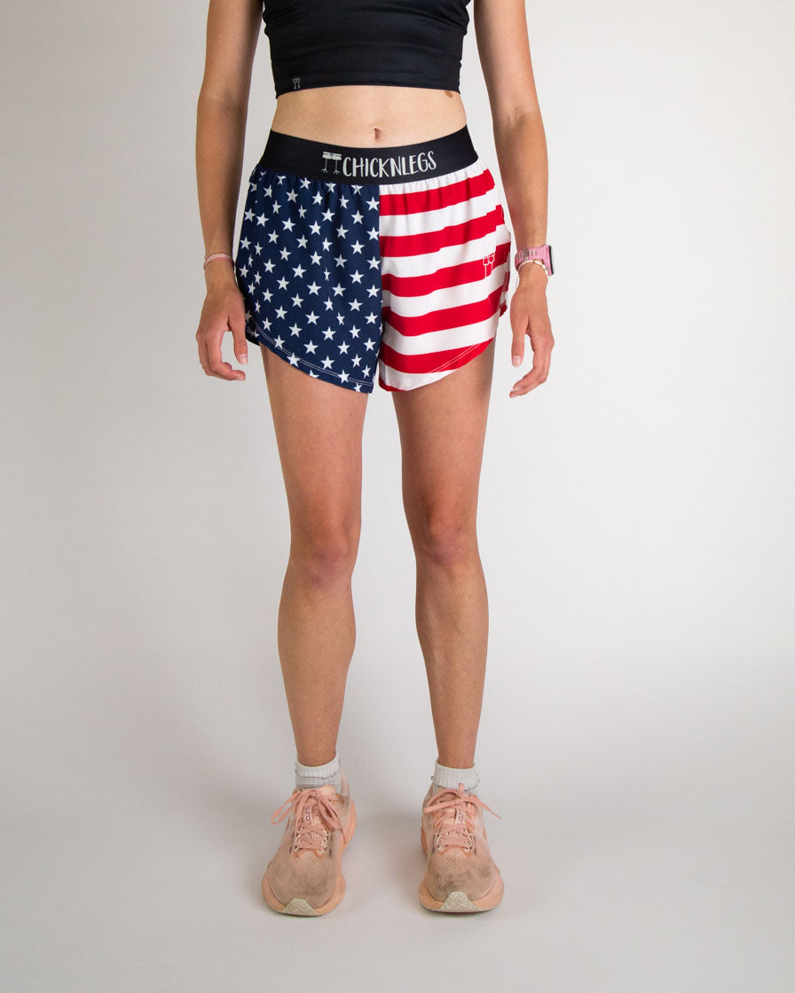 Women's USA 4" Split Shorts