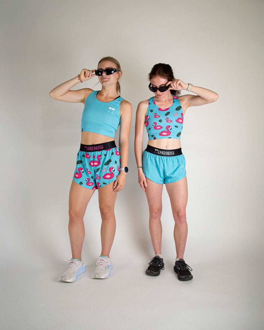 Women's Sky Blue 1.5" Split Shorts