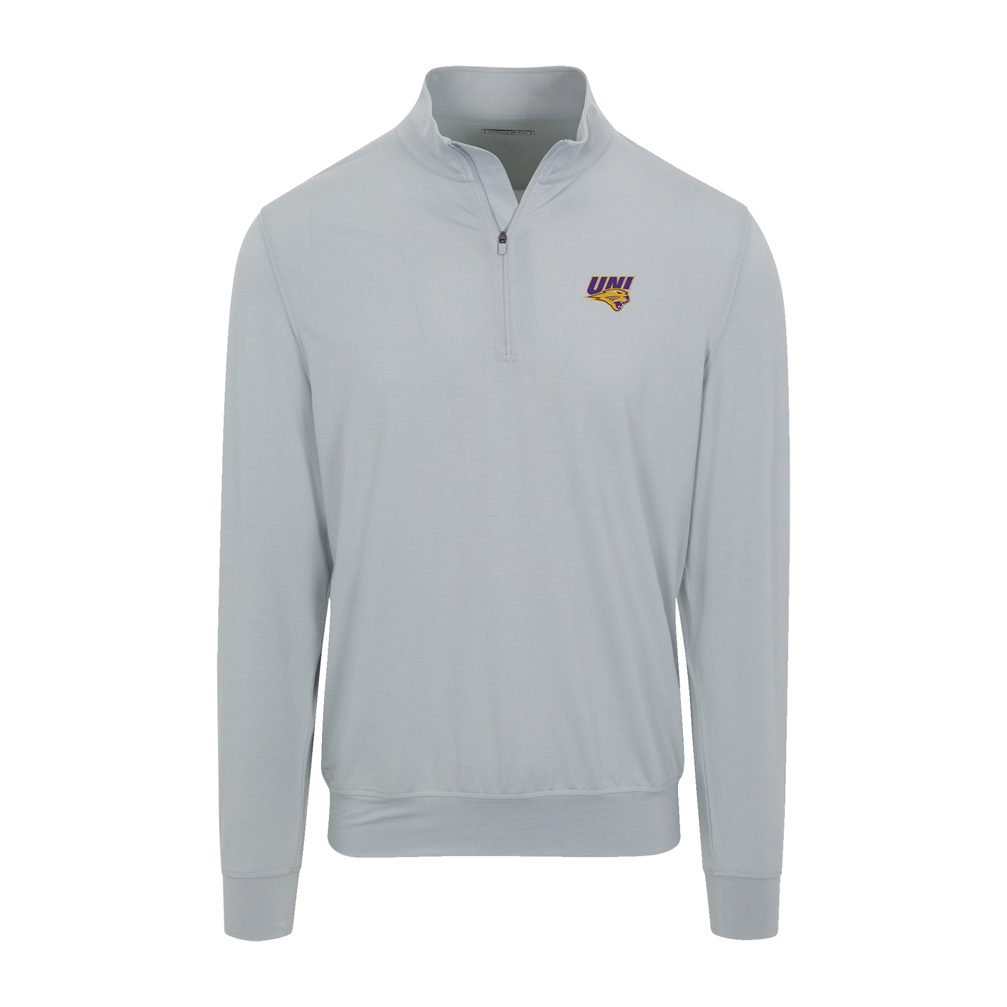 Northern Iowa Velocity Performance Quarter Zip Light Grey