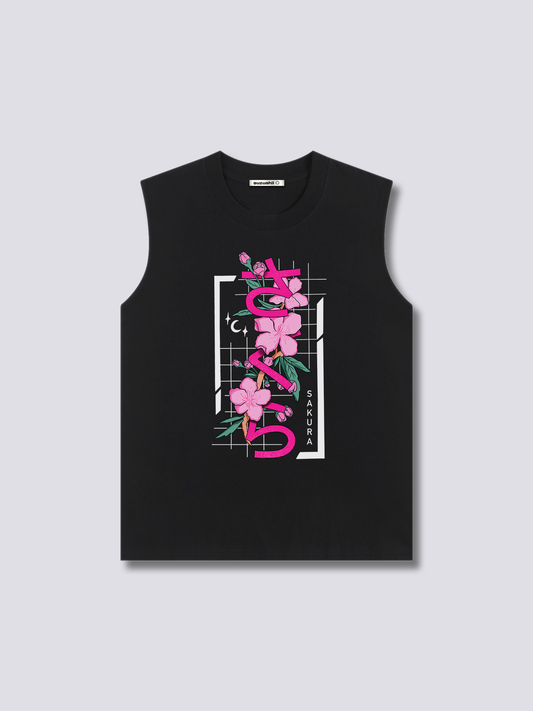 Front Print - Sakura Tank Top