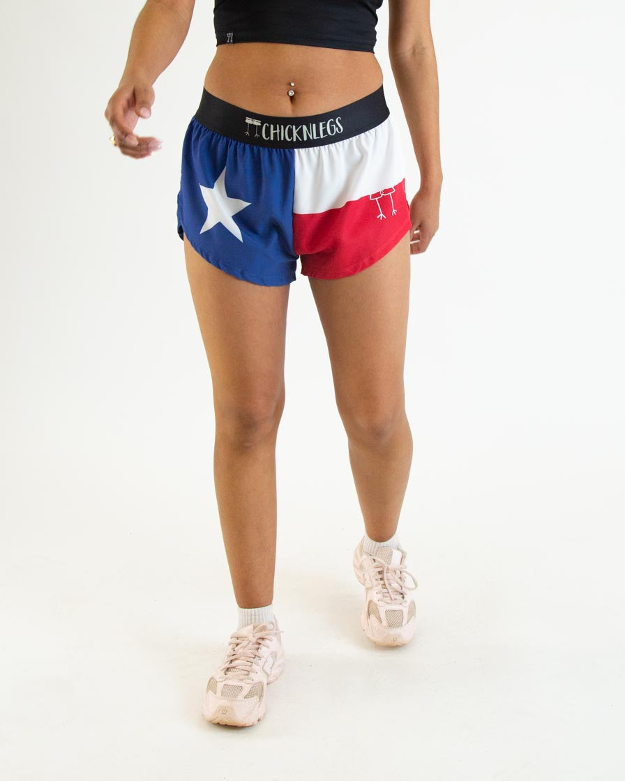 Women's Texas Flag 1.5" Split Shorts