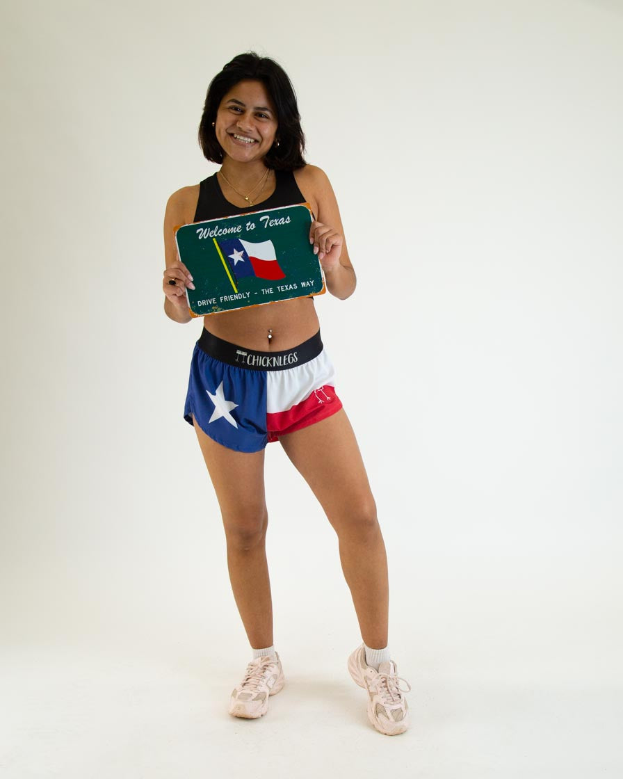 Women's Texas Flag 1.5" Split Shorts