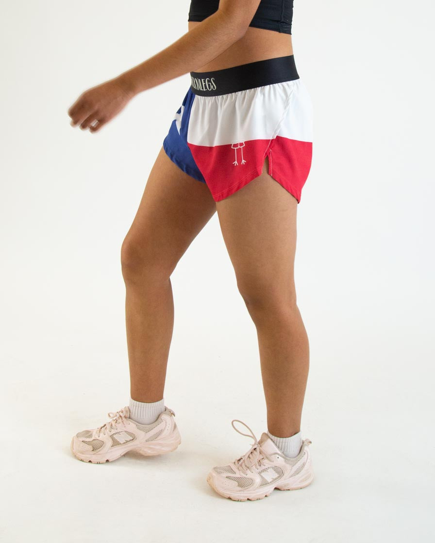 Women's Texas Flag 1.5" Split Shorts