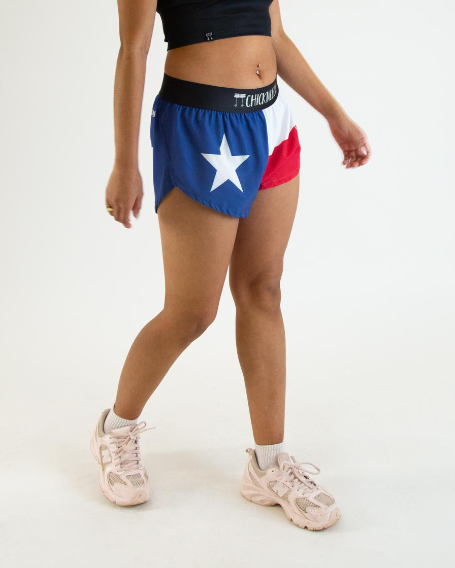 Women's Texas Flag 1.5" Split Shorts