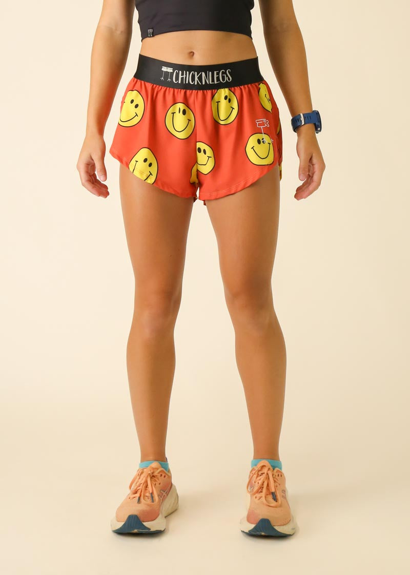 Women's Smiley 1.5" Split Shorts