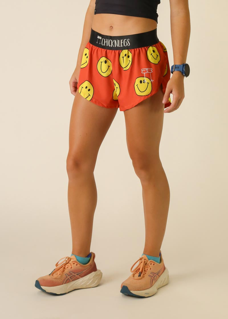 Women's Smiley 1.5" Split Shorts