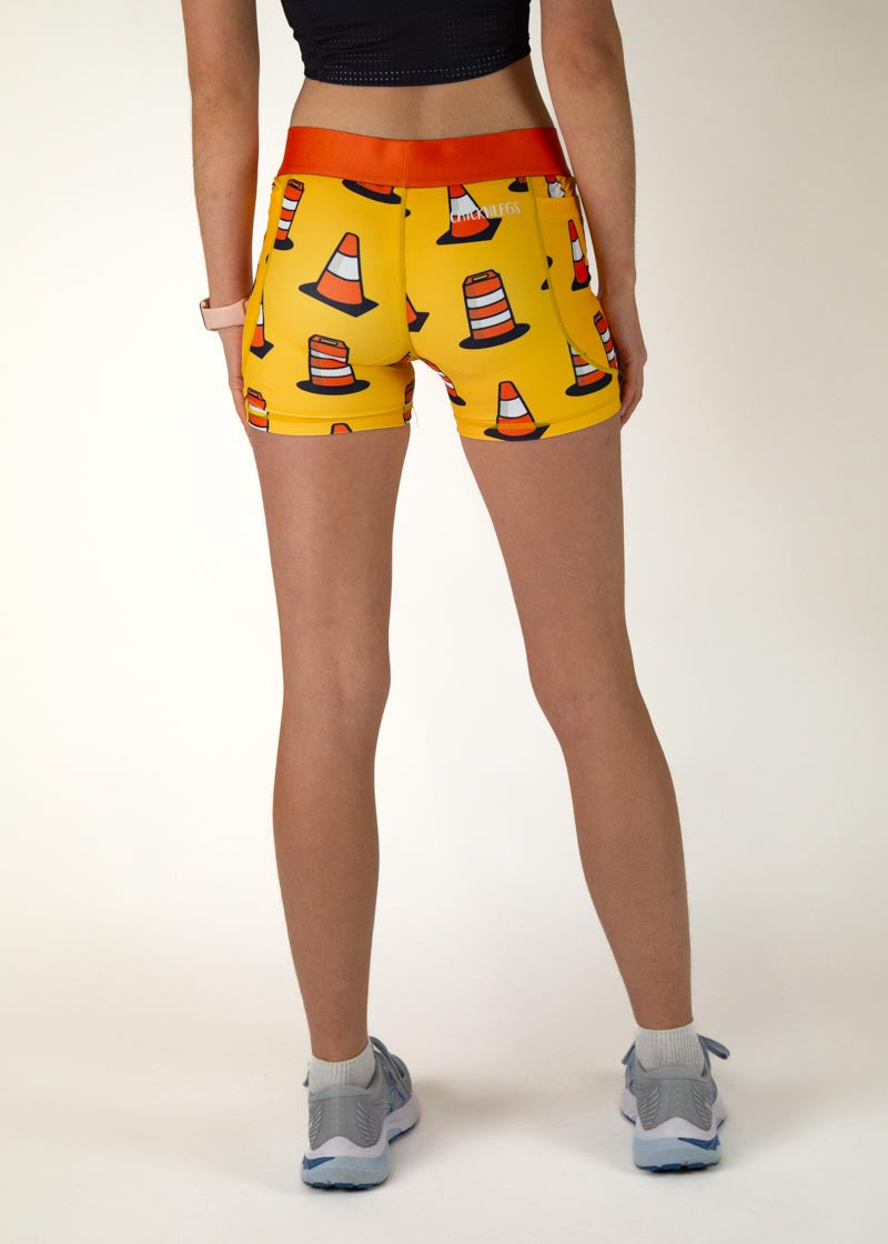 Women's Traffic Cones 3" Compression Shorts