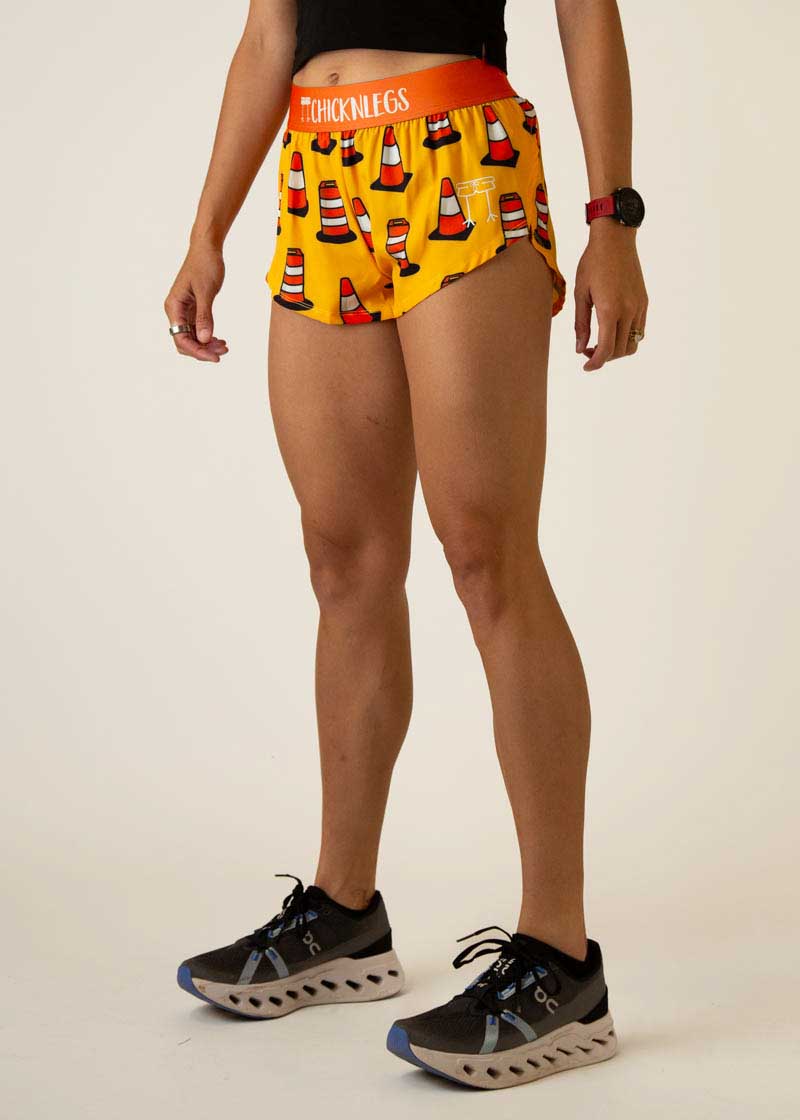 Women's Traffic Cones 1.5" Split Shorts
